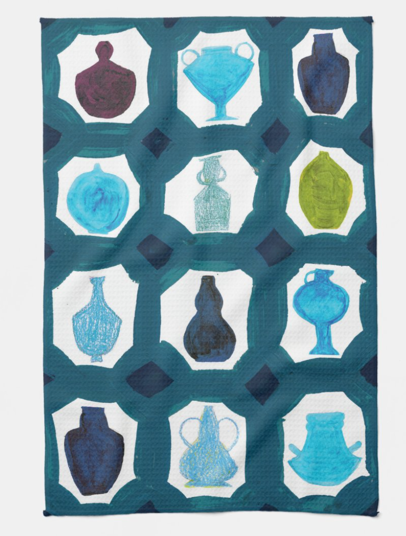 Jewel Vases Dish Towels